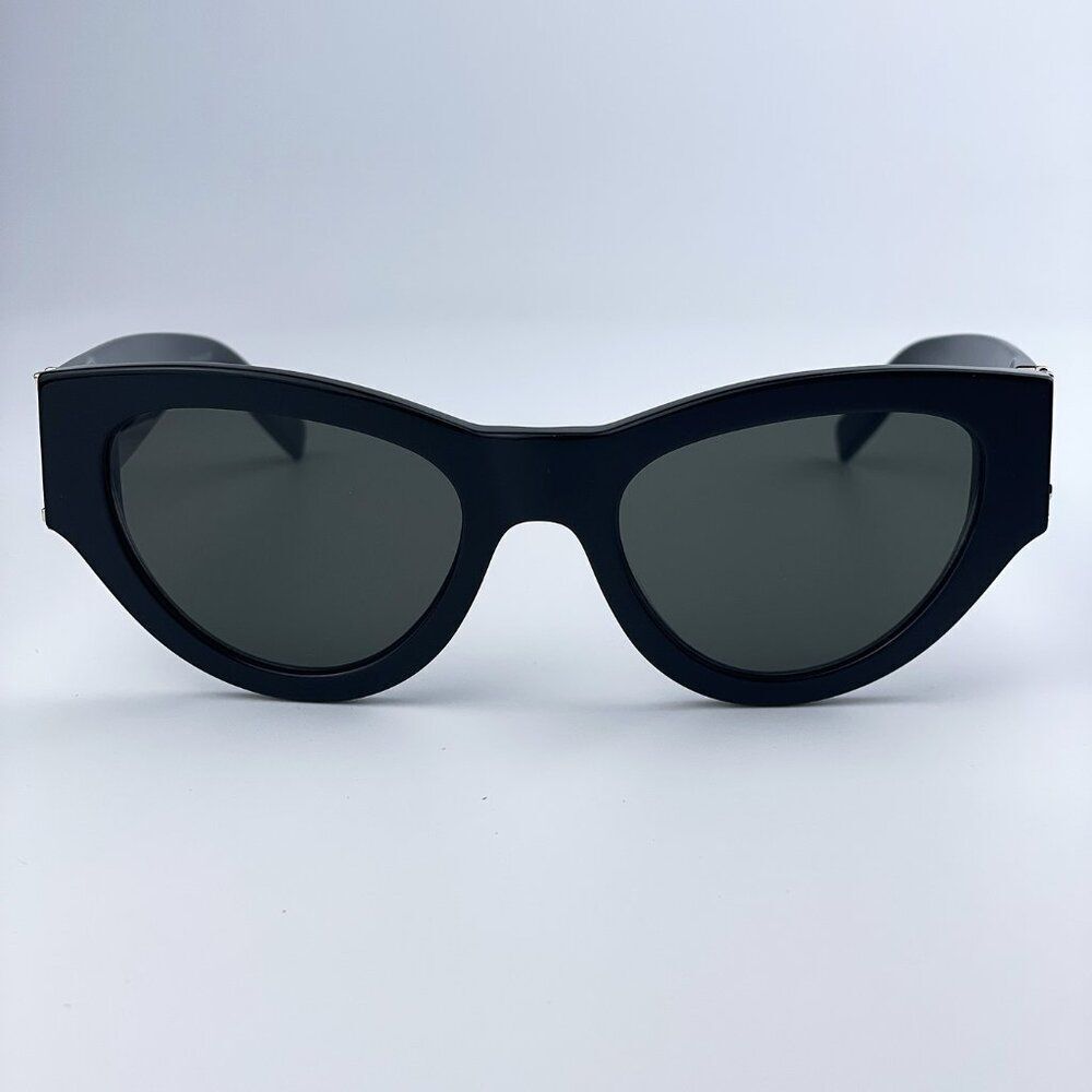 NEW Saint Laurent SLM94 001 Black Grey Cat Eye Women Sunglasses - Picture 4 of 17